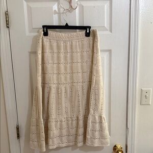 Cato Cream Eyelet Maxi Skirt